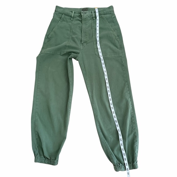 MOTHER The Wrapper Patch Springy Ankle Pants in Chalk Avocado - EUC, Size 31 - Picture 15 of 16